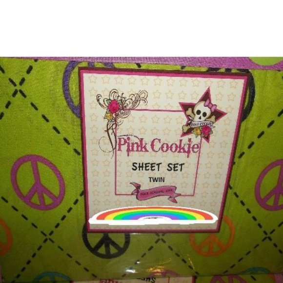 PEACE SIGN RETRO TWIN KIDS 8Pc BEDDING & WINDOW 2 PANEL SET 🥳HOST PICK🎈💥🆕NWT - Picture 4 of 9